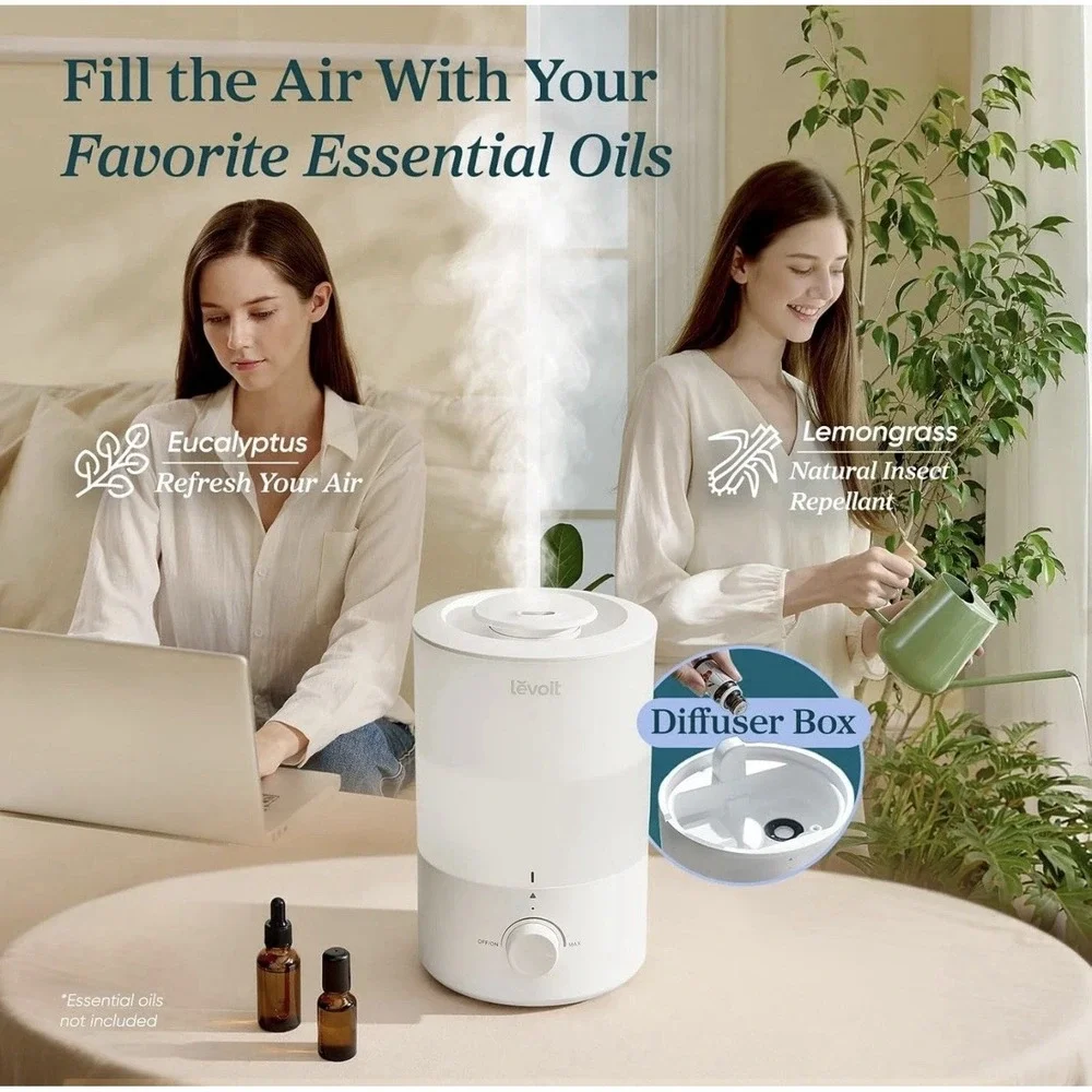 LEVOIT - Humidifier for Bedroom - Quiet (3L Water Tank)